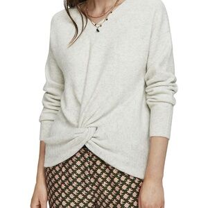 Scotch & Soda Cream Crewneck Knot Sweater Knot Detail